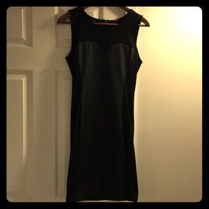 H&M black dress with slimming side details!